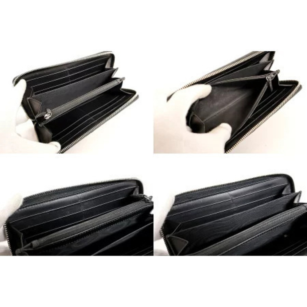 GUCCI GG Supreme Web Black Zip Around Wallet Round Zipper Long - Picture 3 of 3